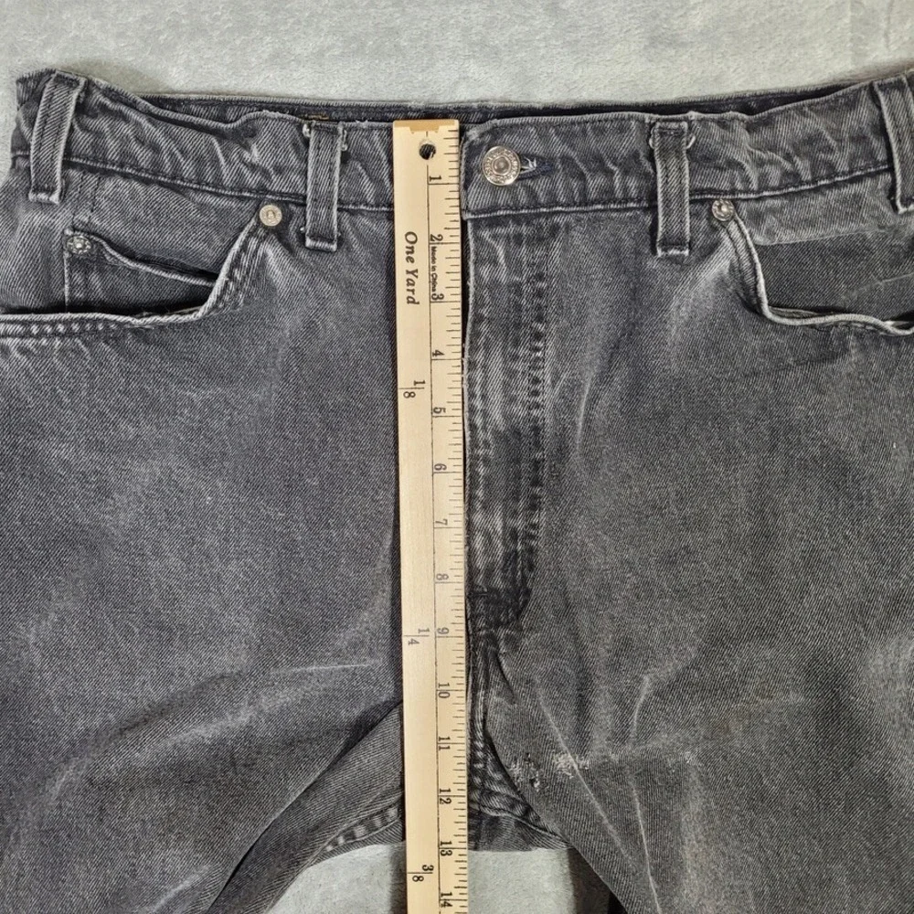 Vtg 90s Levi's 550 Jeans Black Orange Tab Jeans Denim Mens 36x30 (Fits 34x29)